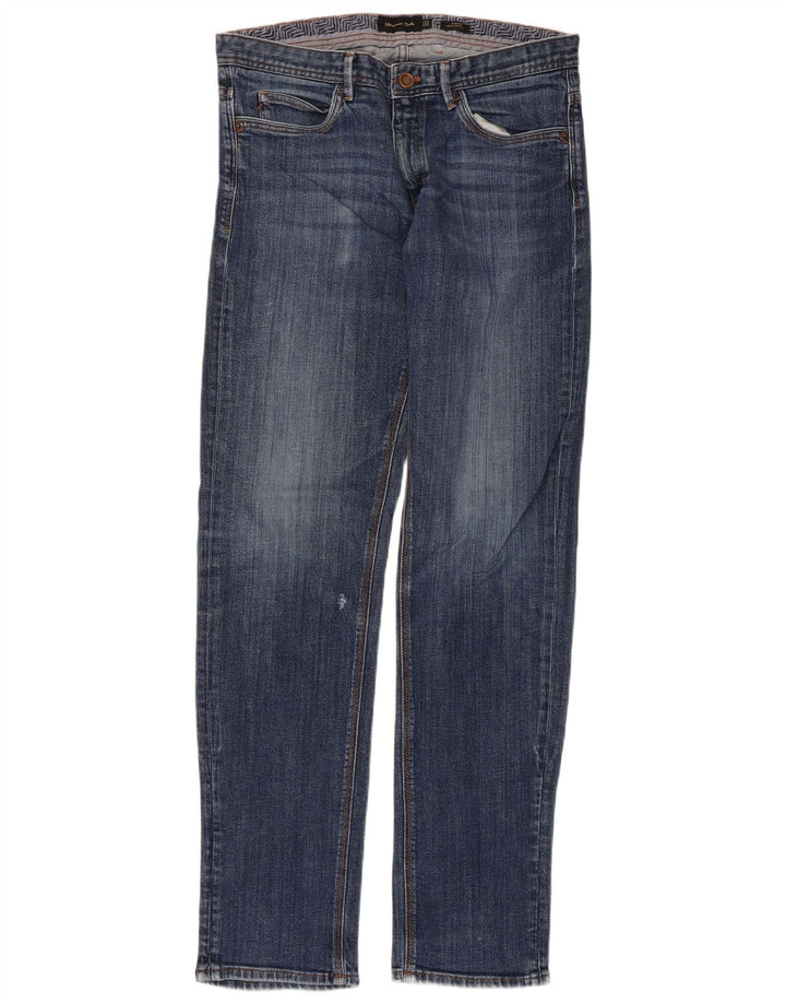 Massimo Dutti Vaqueros Slim Hombre EU 42 Large W32 L32 Azul