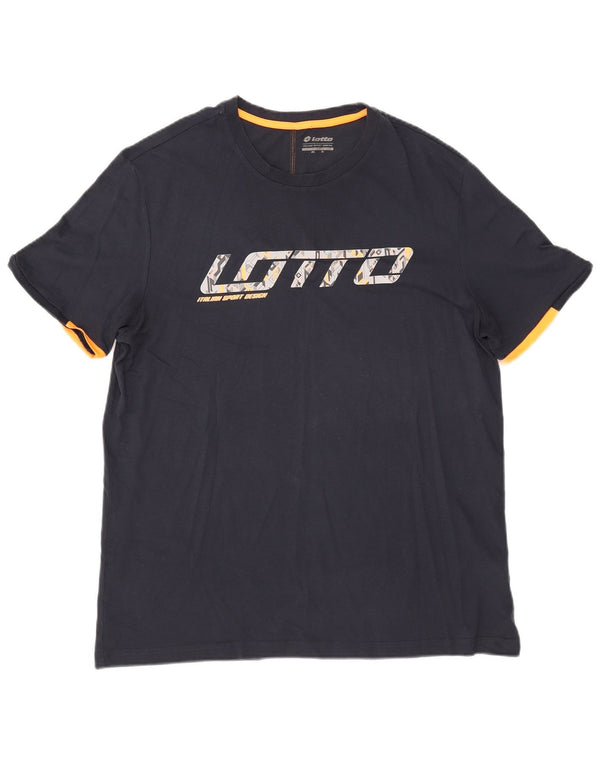 Lotto Hombre Camiseta Gráfica Top XL Azul Marino Algodón