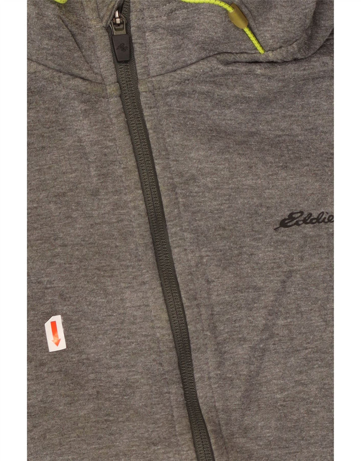 EDDIE BAUER Suéter con capucha y cremallera para hombre Poliéster gris grande