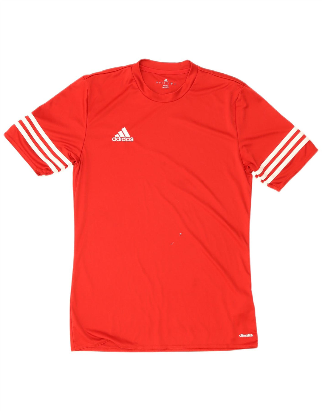 Adidas Mens Climalite Camiseta Top Pequeño Rojo Poliéster