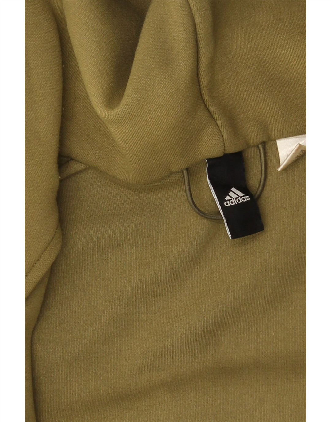Adidas - Sudadera con capucha para hombre, diseño gráfico con cremallera, color caqui