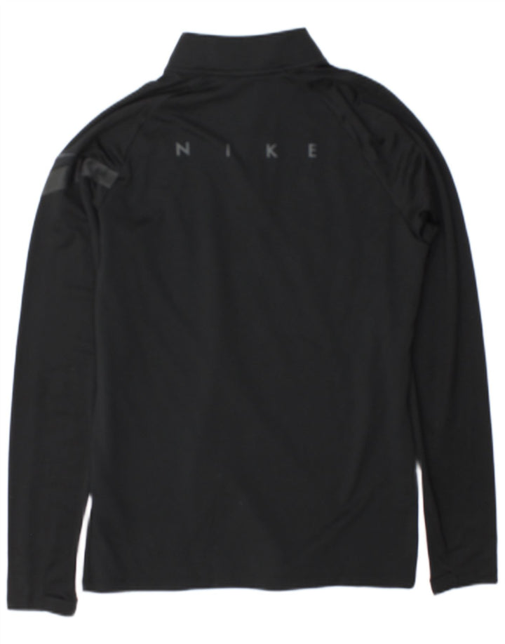 Nike Dri Fit Graphic Zip Neck Jersey Chándal para Hombre Top Pequeño Negro