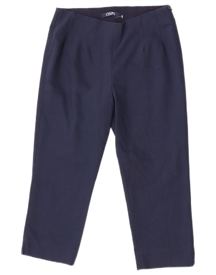 Chaps Pantalones capri para mujer US 6 mediano W27 L21 azul marino poliéster