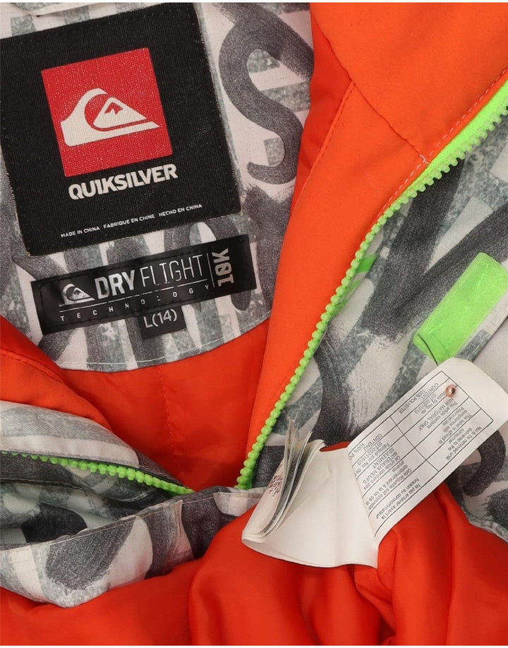 Quiksilver Chaqueta de esquí con capucha para niños 13-14 años Grande Gris Poliéster