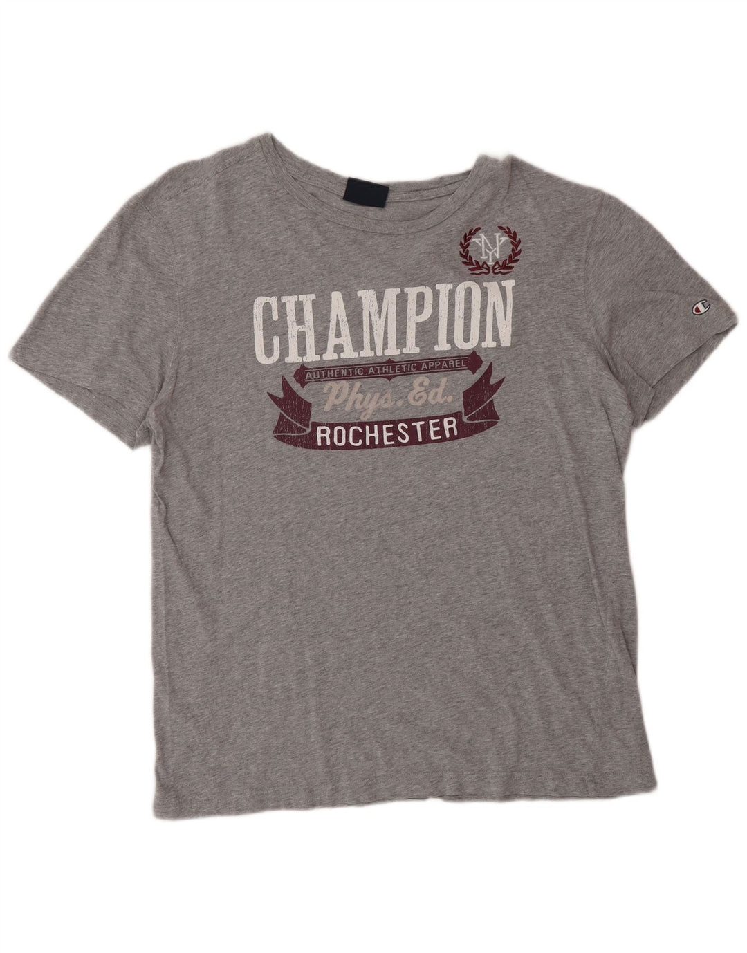 Champion Rochester Graphic Camiseta para hombre, talla grande, algodón gris