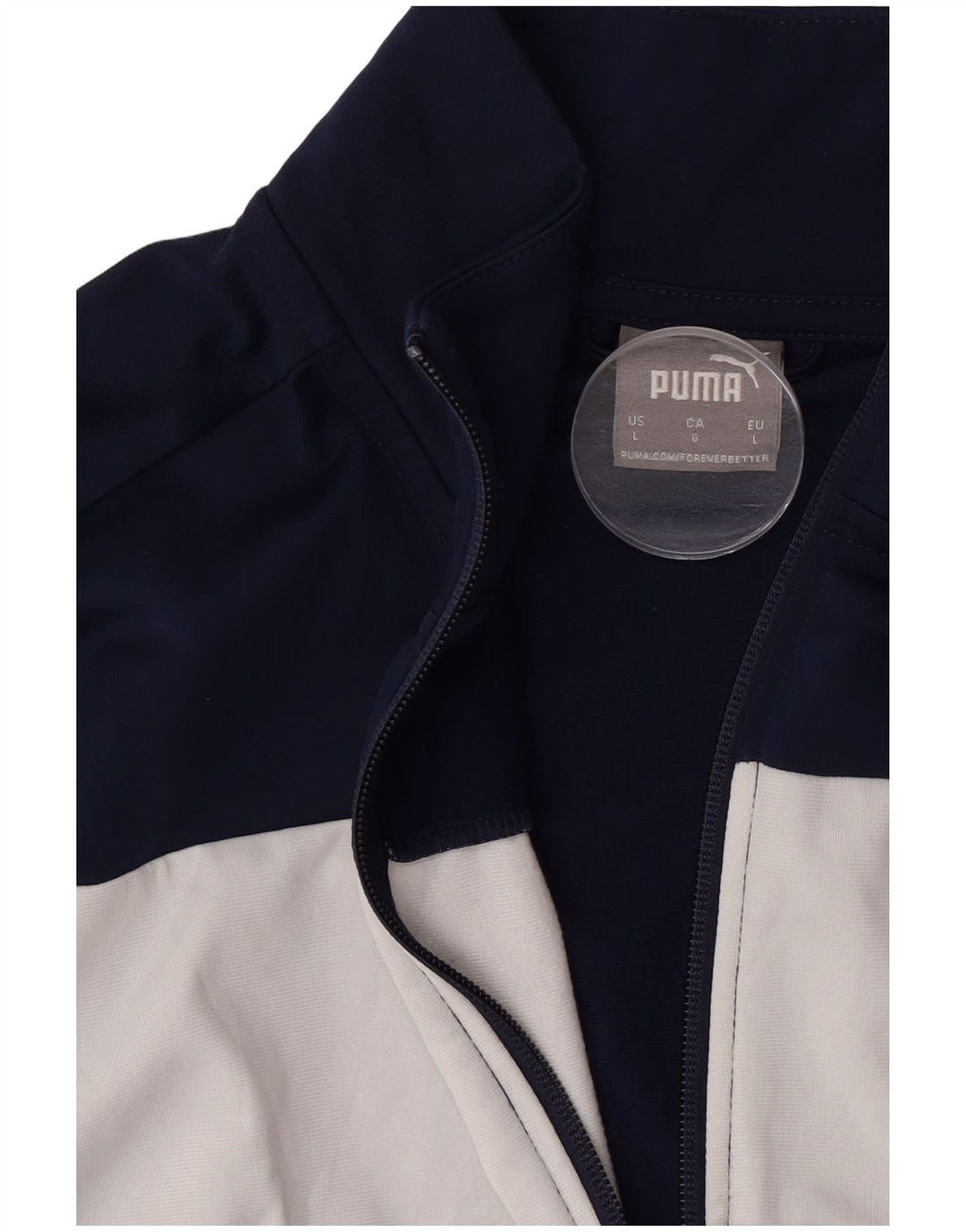 Puma Chaqueta de chándal para hombre, talla grande, color azul marino