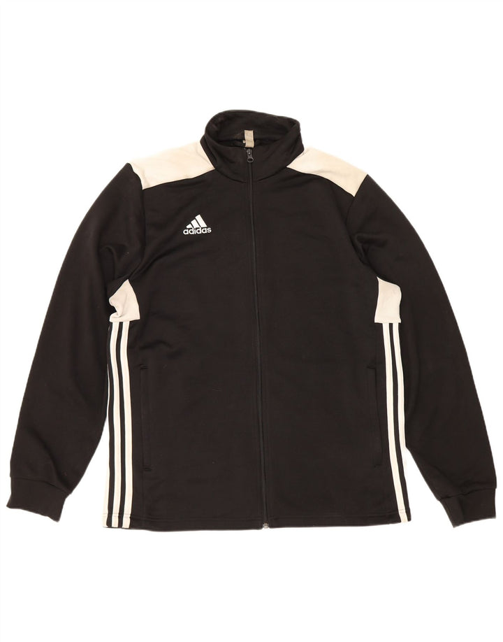 Adidas Hombre Chándal Top Chaqueta Grande Negro Colorblock Poliéster