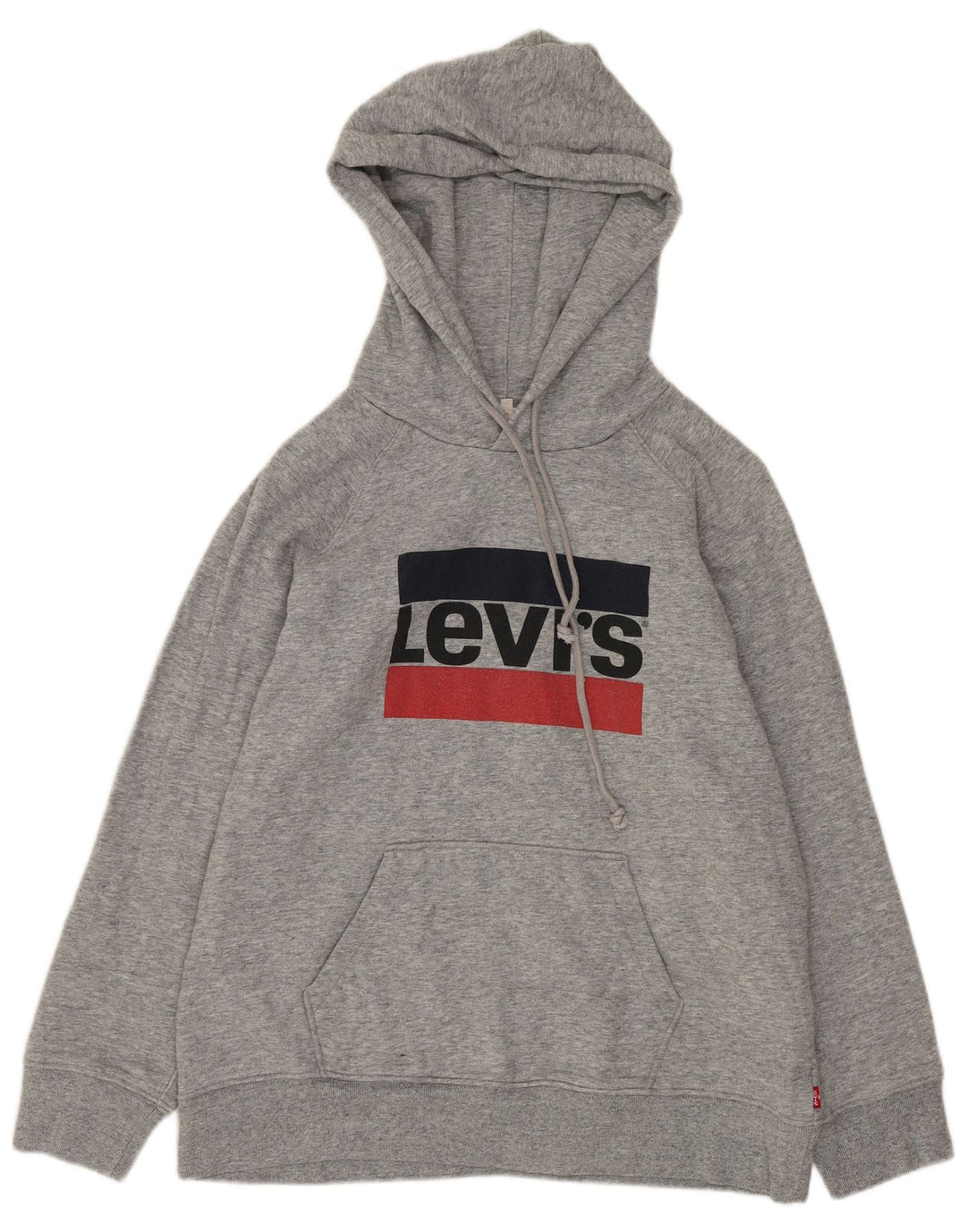 Levi's Jersey con capucha gráfica para mujer Reino Unido 14 Algodón moteado gris medio