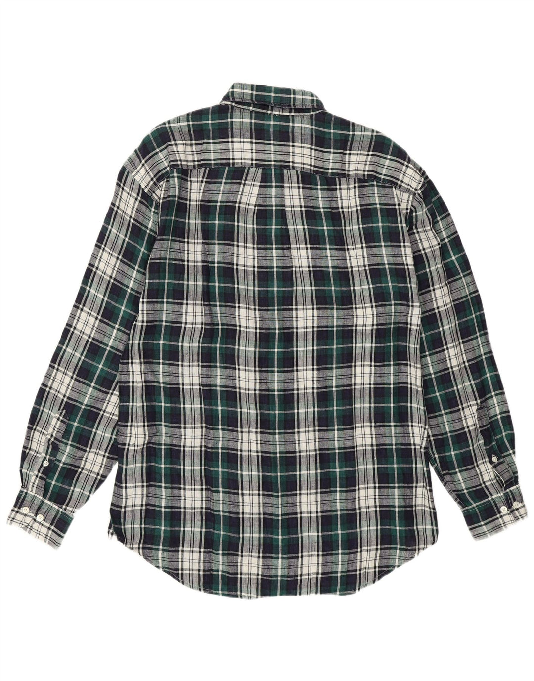 Camisa GAP para hombre de lino a cuadros verde medio
