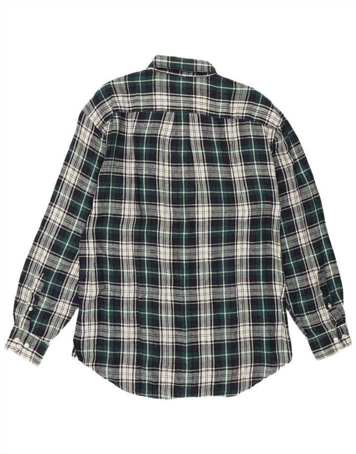 Camisa GAP para hombre de lino a cuadros verde medio