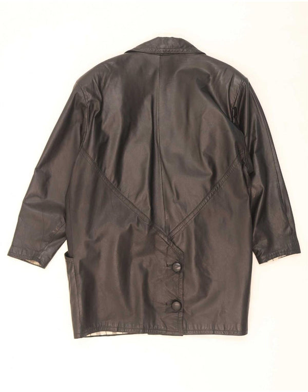 C&A Abrigo de cuero para mujer UK 40 XL Negro