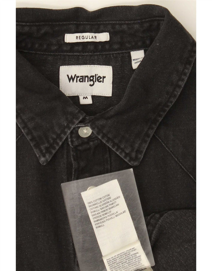 Wrangler Camisa Vaquera De Corte Regular Western Para Hombre Algodón Negro Mediano