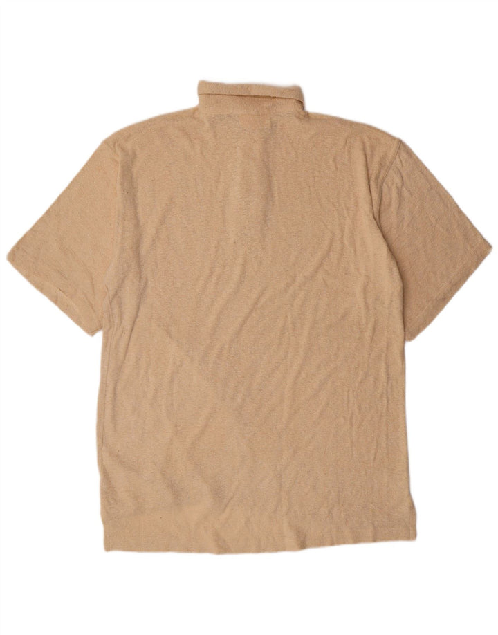 Lerros Polo Manga Corta Hombre Seda Beige Grande