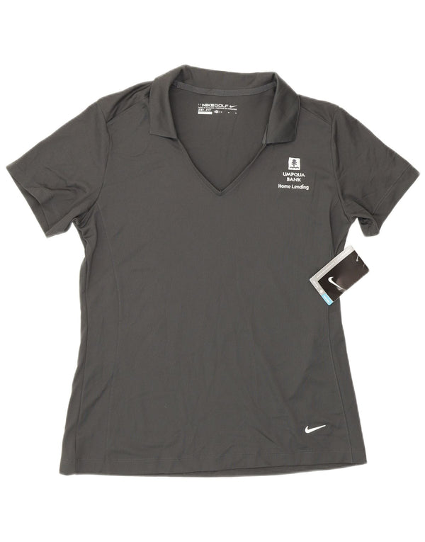 Nike Polo Dri Fit para mujer UK 44 Poliéster gris medio