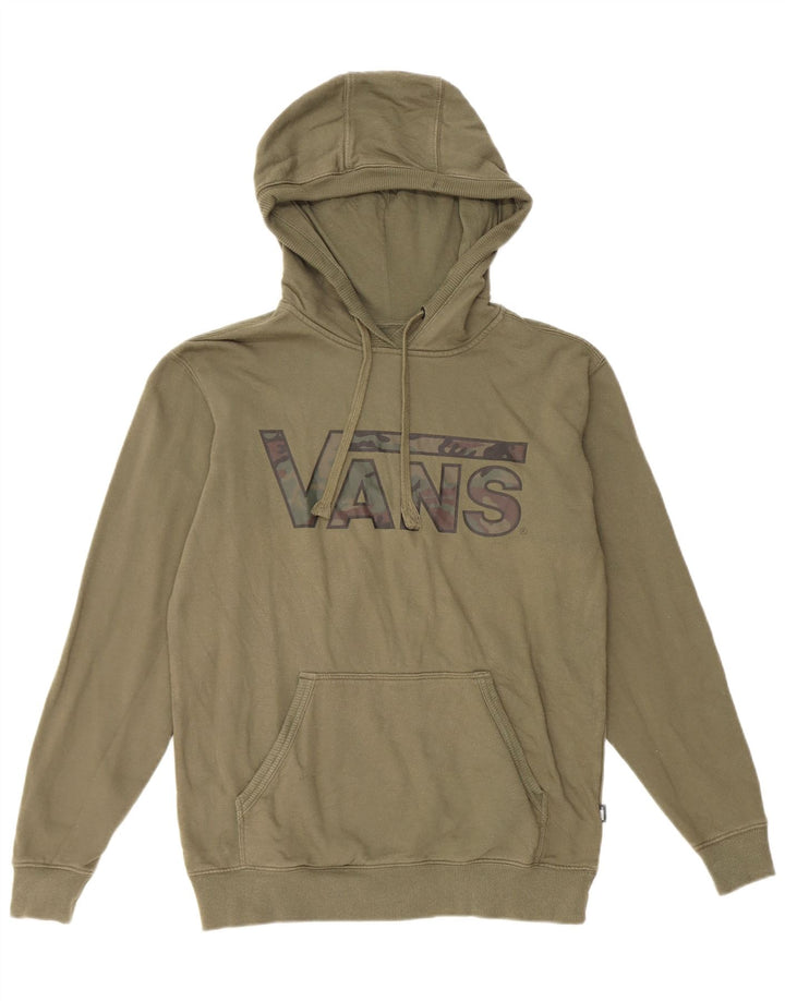 VANS Mens Graphic Hoodie Jumper XS Khaki