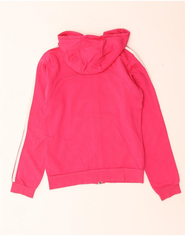 Adidas Girls Zip Hoodie Sweater 9-10 Years Pink Cotton