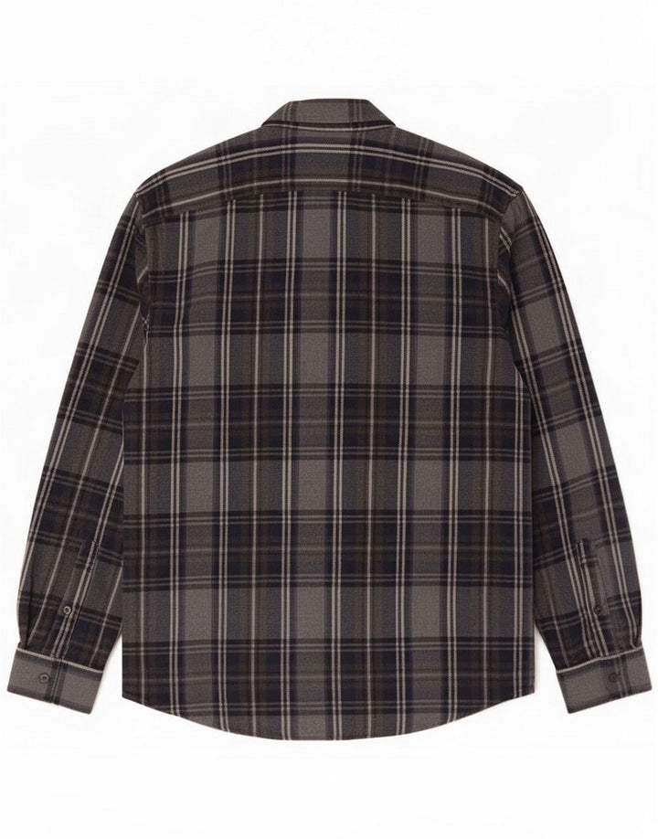 Camisa de franela para hombre Jack Wills Algodón a cuadros gris grande