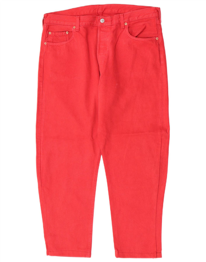 Levi's Vaqueros ajustados recortados 501 para hombre W38 L26 Rojo