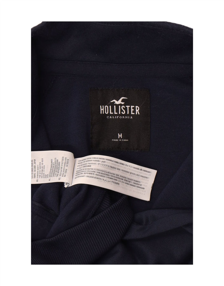 HOLLISTER Mens Tracksuit Top Jacket Medium Navy Blue Striped Cotton Vintage Hollister and Second-Hand Hollister from Messina Hembry 