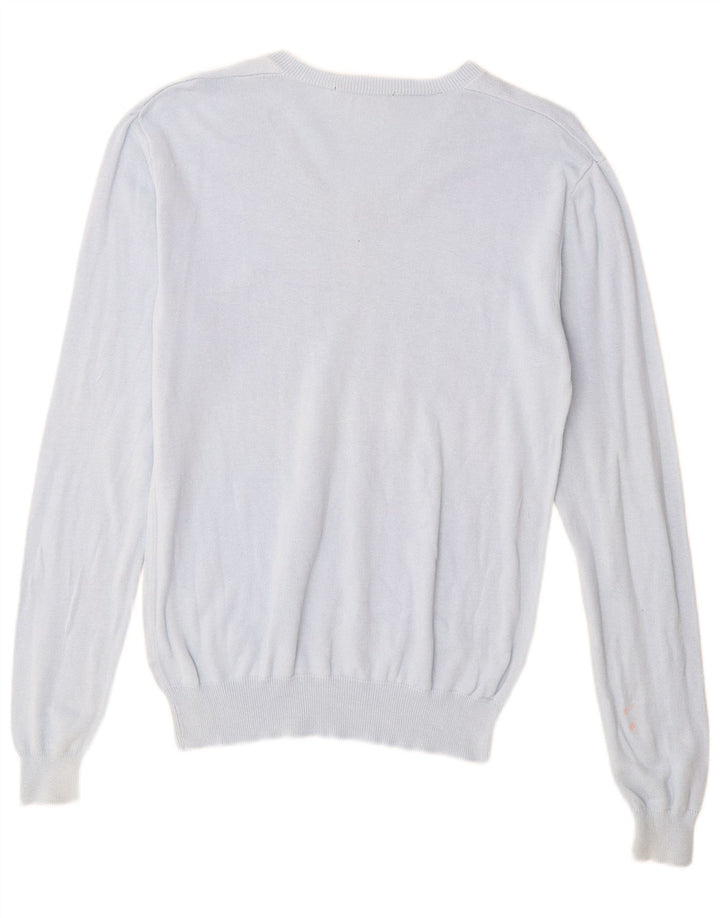 French Connection Jersey con Cuello en V para Mujer UK 44 Algodón Azul Medio