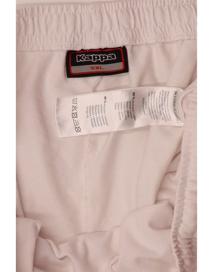 KAPPA Pantalones cortos deportivos gráficos para hombre 5XL Algodón blanco
