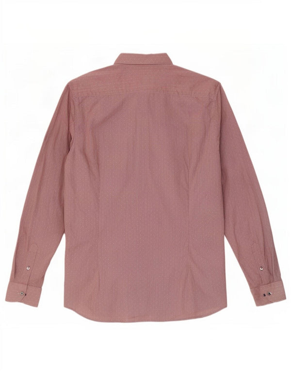 Ted Baker Camisa para hombre Talla 5 XL Algodón a rayas rojas