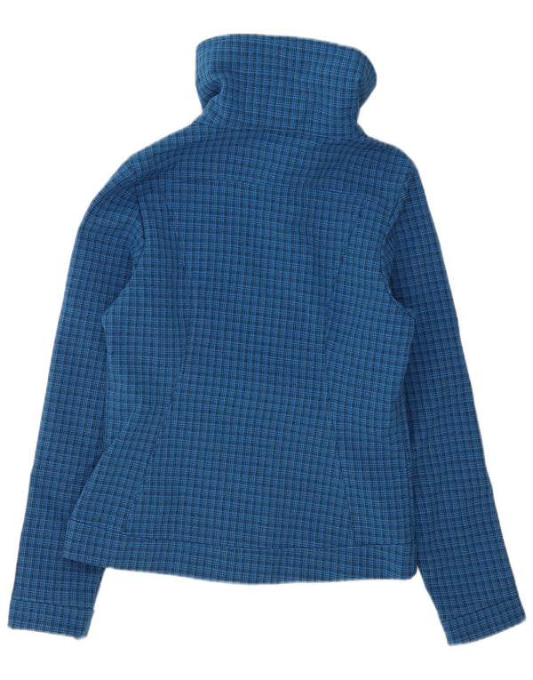 The North Face Chaqueta cortavientos para mujer UK 10 Small Blue Check Poliéster