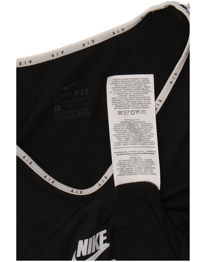 NIKE Camiseta Dri Fit Graphic para Mujer UK 10 Small Poliéster Negro