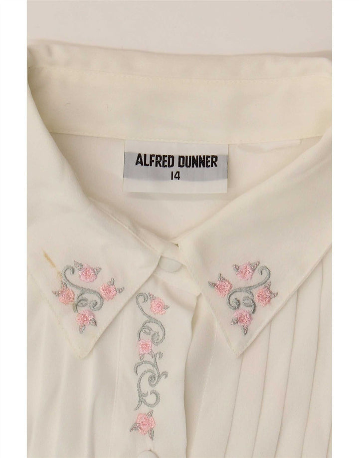 Alfred Dunner Blusa transparente para mujer UK 40 Grande Blanco