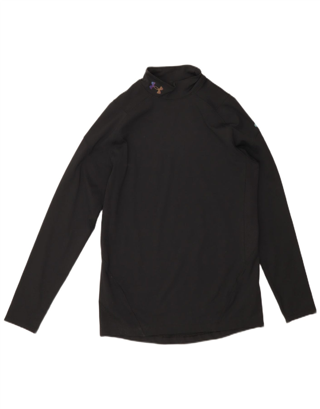 UNDER ARMOUR Camiseta Cold Gear para hombre de manga larga, poliéster negro pequeño