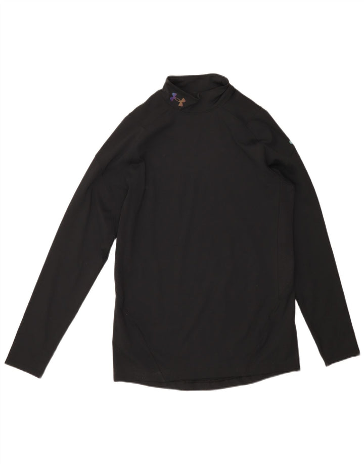 UNDER ARMOUR Camiseta Cold Gear para hombre de manga larga, poliéster negro pequeño