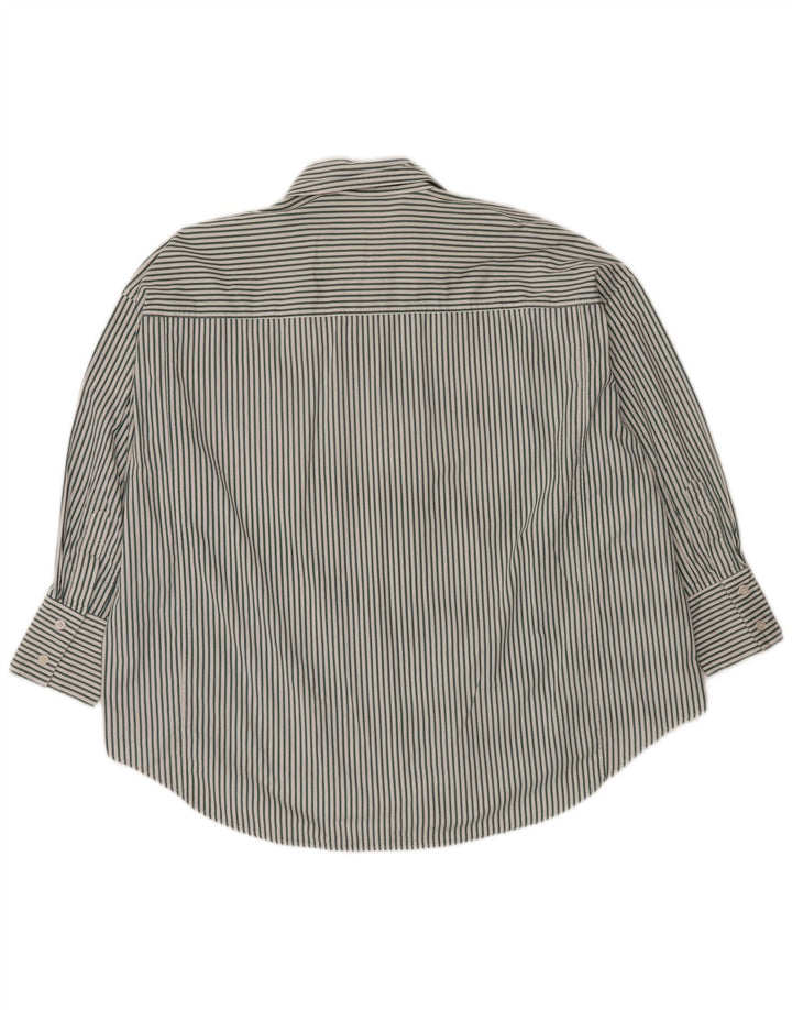 Zara Mujer Camisa Extragrande UK 46 Grande Rayas Blancas