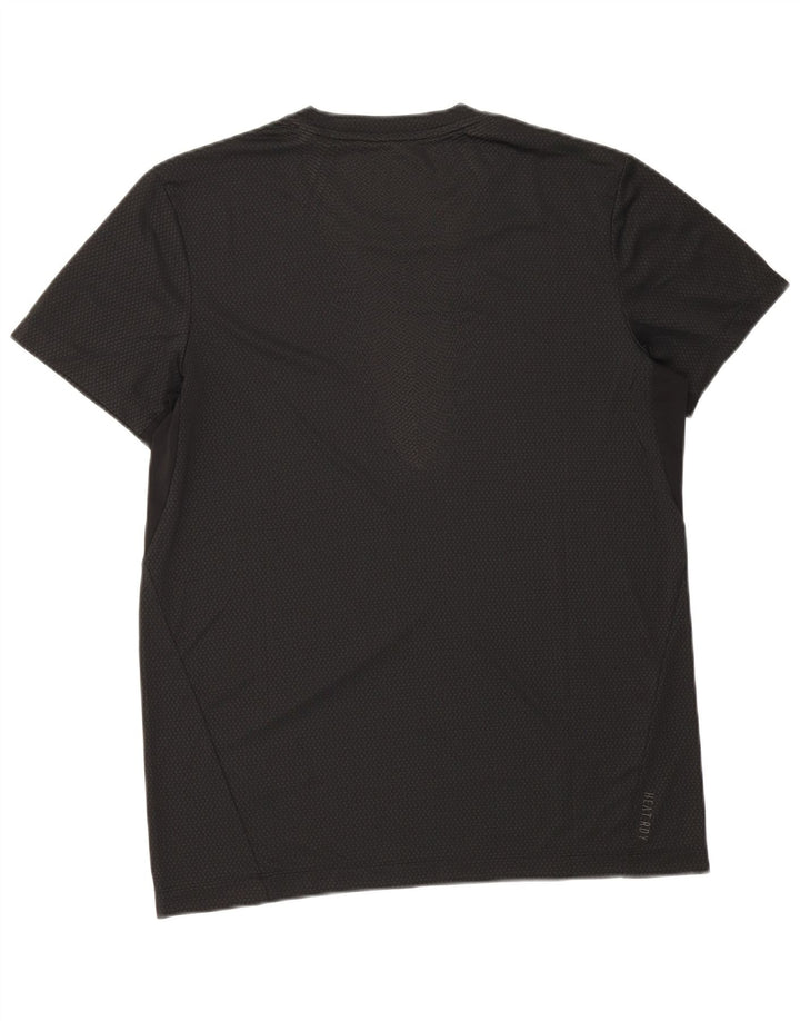 Adidas - Camiseta para hombre, talla grande, poliéster con manchas negras