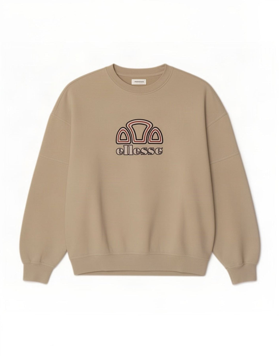 Ellesse Mens Graphic Sudadera Jumper Large Beige Poliéster