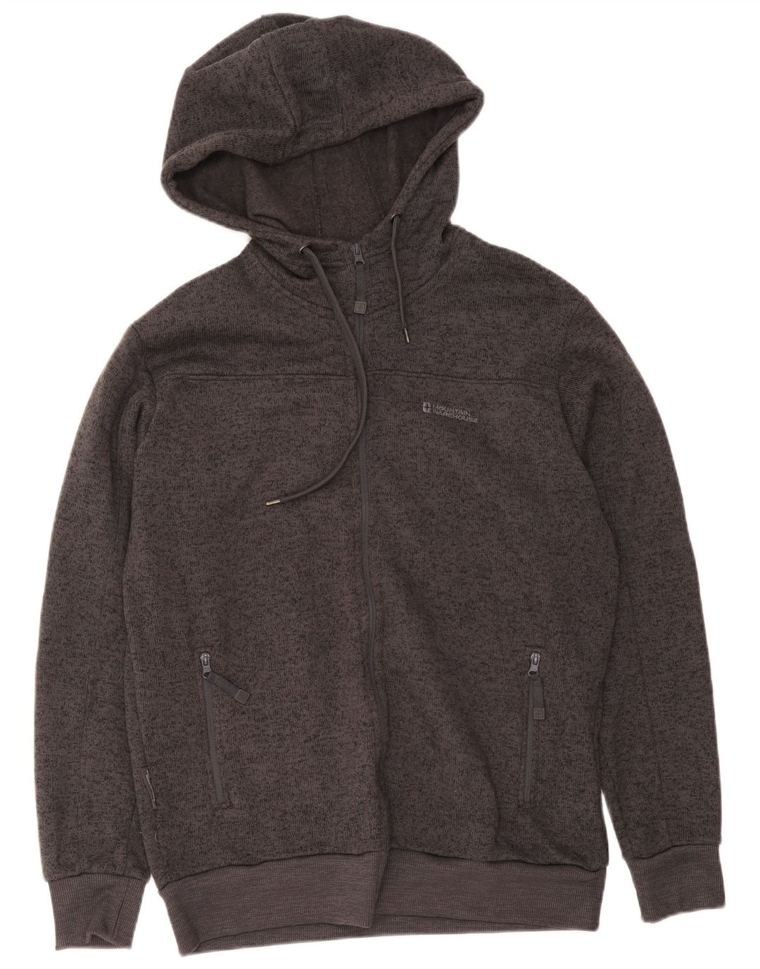 Suéter con capucha y cremallera para hombre de Mountain Warehouse Poliéster moteado gris grande