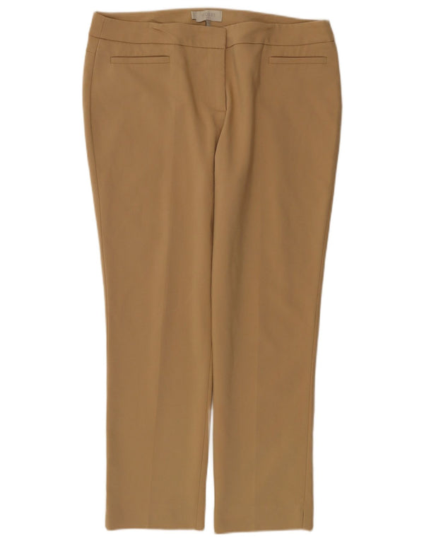Hobbs Pantalones Casuales Slim Fit para Mujer Reino Unido 14 Grande W34 L27 Algodón Beige