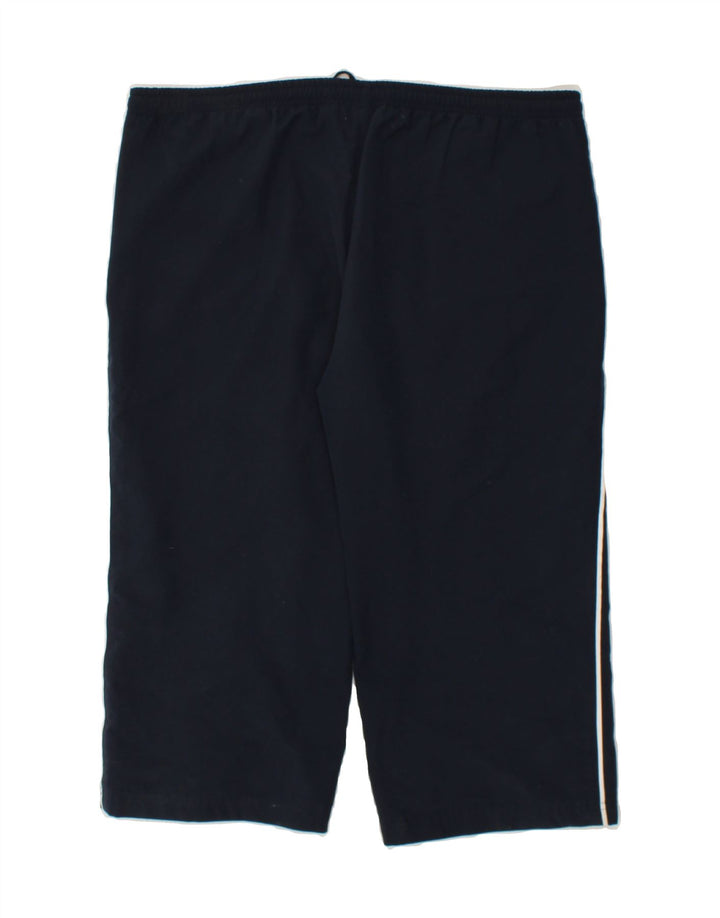 REEBOK Womens Capri Tracksuit Trousers UK 14 Large  Navy Blue Polyester Vintage Reebok and Second-Hand Reebok from Messina Hembry 