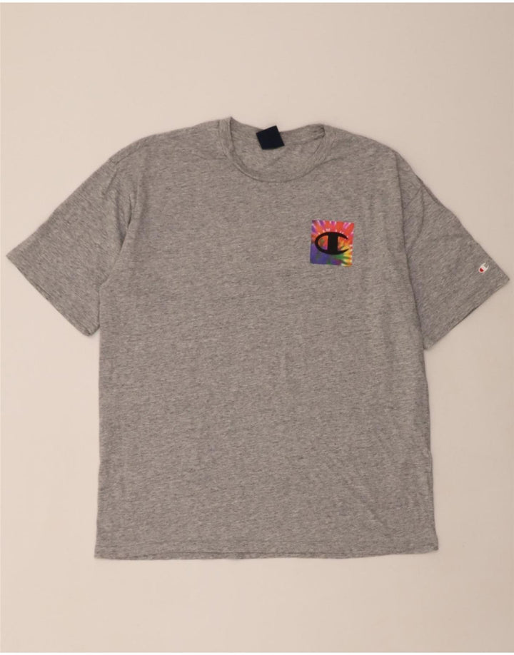 CHAMPION Mens Graphic T-Shirt Top Large Grey Cotton Vintage Champion and Second-Hand Champion from Messina Hembry 