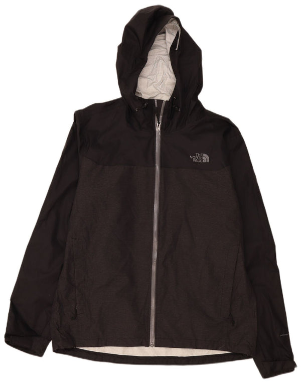 The North Face Chaqueta impermeable con capucha Dryvent para hombre, talla 40, color gris grande