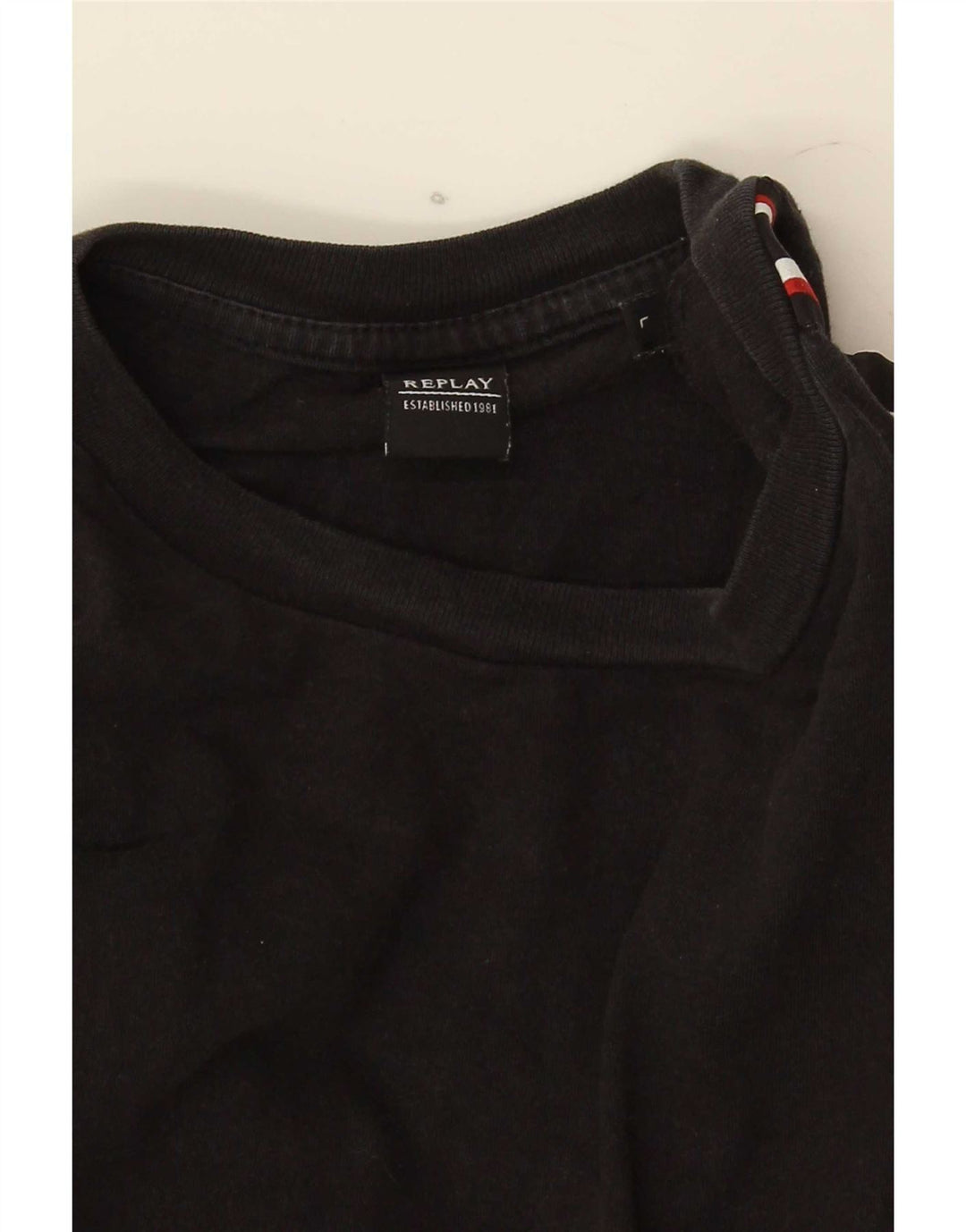 Replay - Camiseta gráfica para hombre, talla grande, color negro
