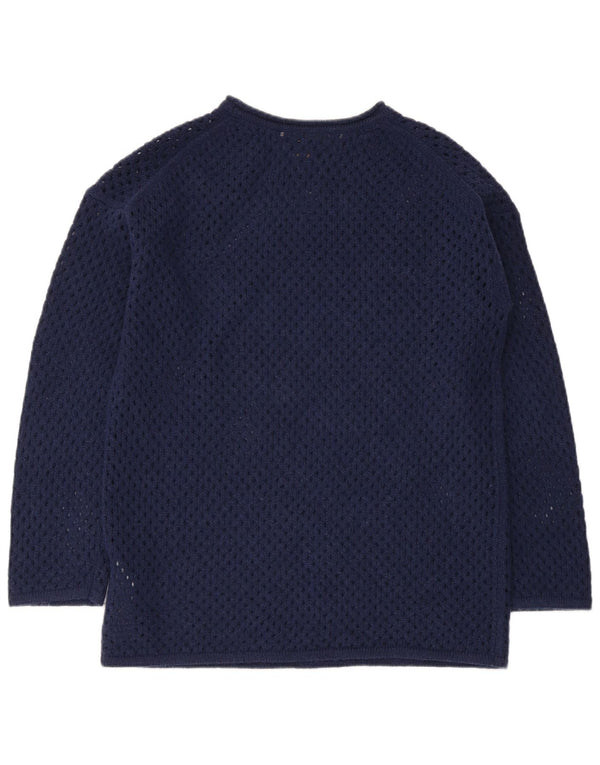 Massimo Dutti Jersey Oversize con Cuello Barco para Mujer UK 6 XS Azul Marino