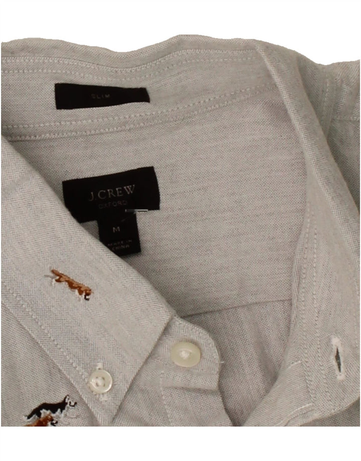 J. CREW Mens Slim Shirt Medium Grey Cotton Vintage J. Crew and Second-Hand J. Crew from Messina Hembry 