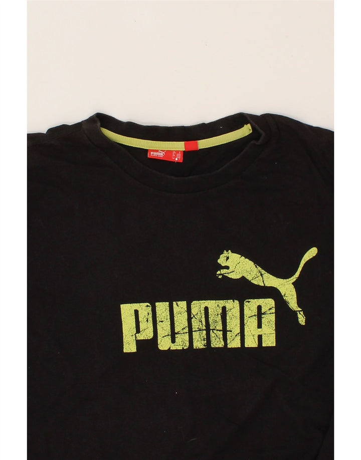 PUMA Mens Graphic T-Shirt Top Small Black Cotton Vintage Puma and Second-Hand Puma from Messina Hembry 