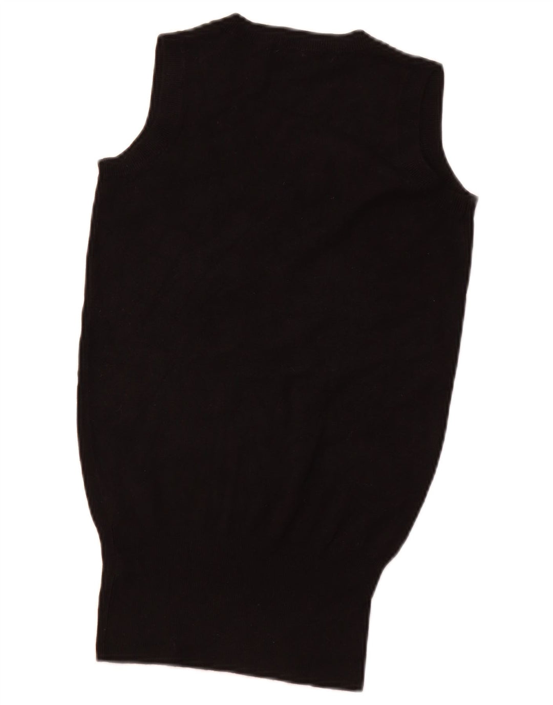 ZARA Mujer Chaleco Tank Top UK 8 Small Rayón Negro