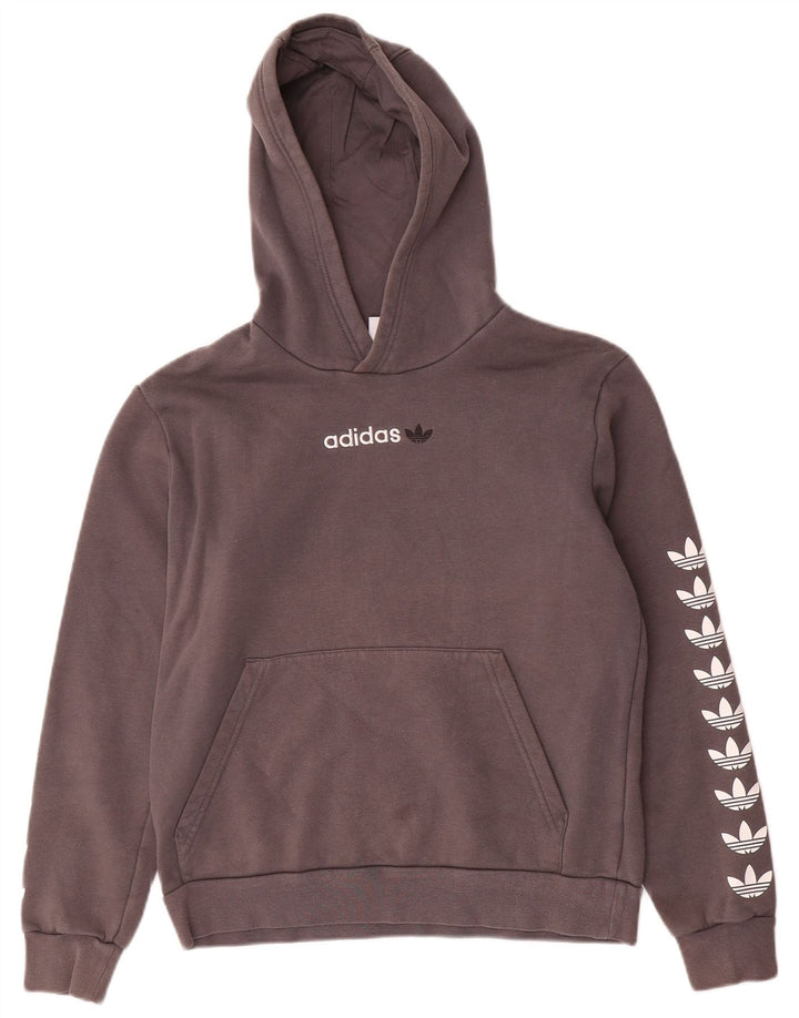 ADIDAS Sudadera con capucha gráfica para niña 13-14 años Algodón gris