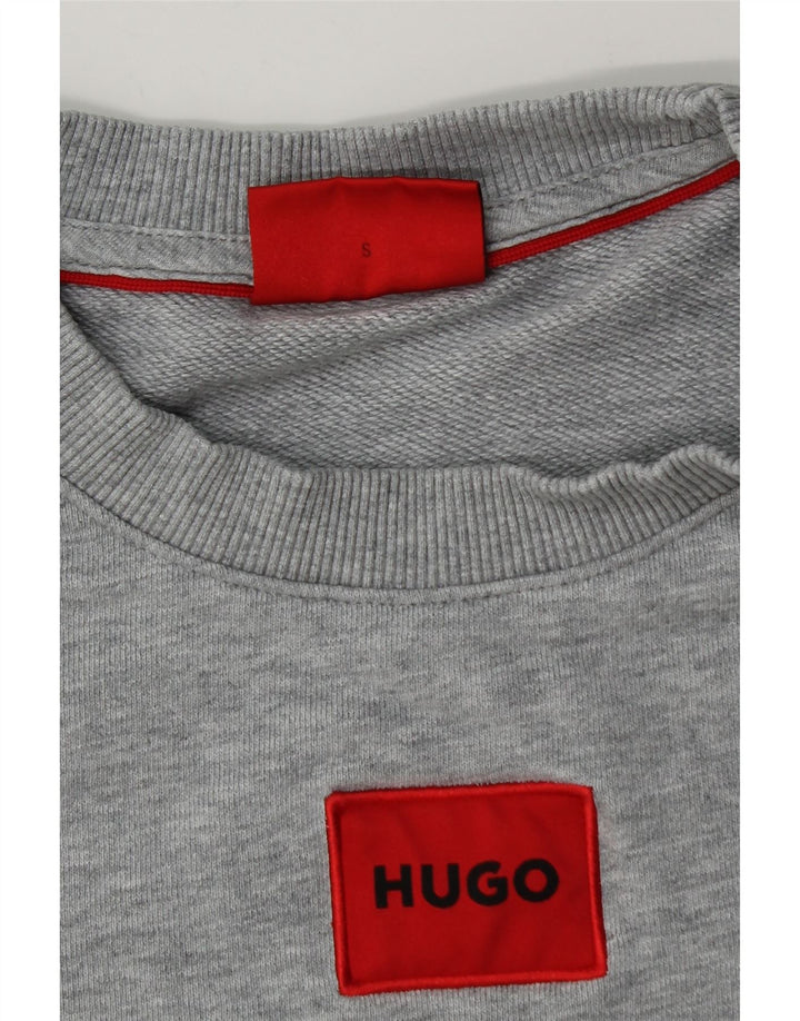 Hugo Boss Hombre Sudadera Jumper Pequeño Algodón Moteado Gris