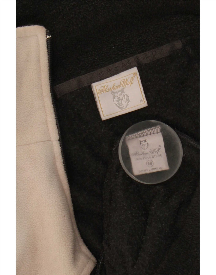Vintage hombres chaqueta de lana Reino Unido 38 medio negro colorblock poliéster