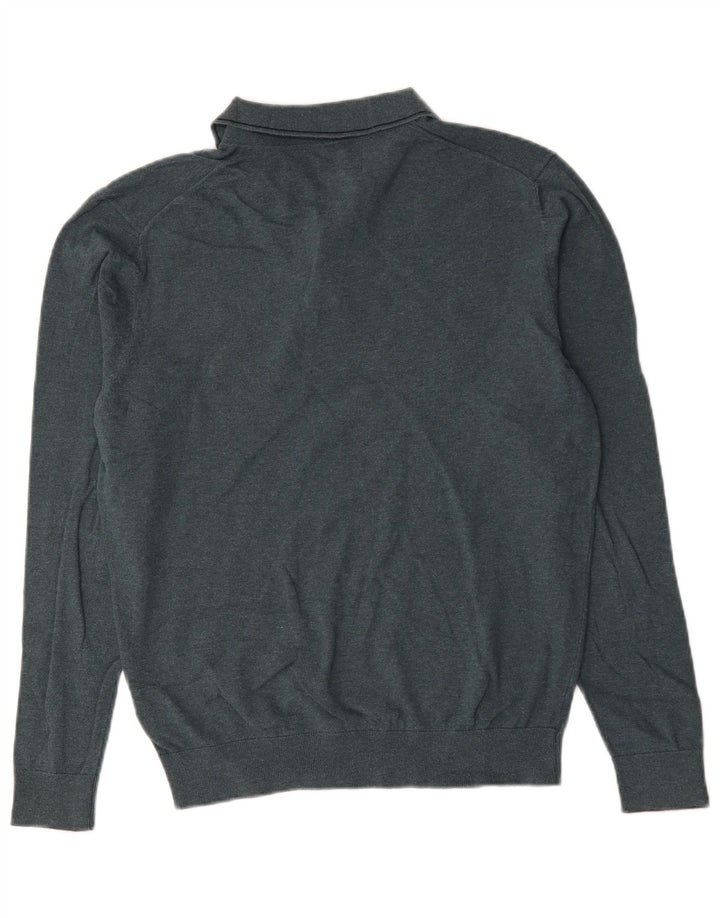 Marks & Spencer Jersey tipo polo para hombre de algodón verde medio