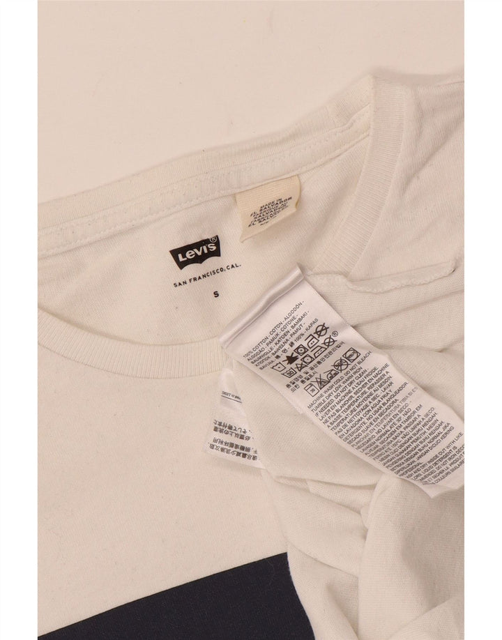 LEVI'S Camiseta gráfica para hombre Top Small White Cotton