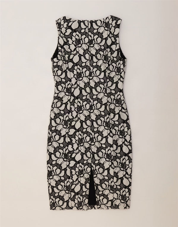 Marks & Spencer Vestido tubo sin mangas para mujer UK 42 Mediano Negro Floral
